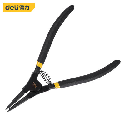 

Deli deli 50 chrome vanadium steel outer straight circlip pliers with retaining ring pliers shaft spring pliers 7 inch DL20022