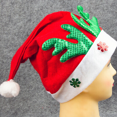 

Adult Kids Christmas Hat Santa Claus Hat Antler Snowflake Family Party Cap Holiday Decoration Ornaments