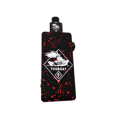 

Electronic Cigarette Tug Boat Box Mod Kit with Colorful Tuglyfe Portable Unregulated Cubed RDA Mechanical Vape E-cigarette Black