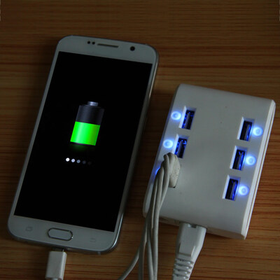 

M561 6 Ports USB Charger 6 LED for Samsung iPhone iPad HTC Blackberry - US Plug