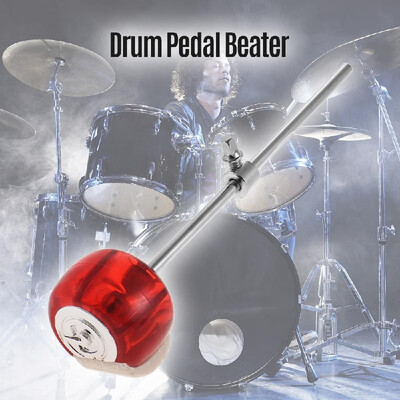 

Drum Kick Pedal Beater Wool Felt Hammer Head&Stainless Steel Handle Percussion Instrument Accessory for Base Drum Red