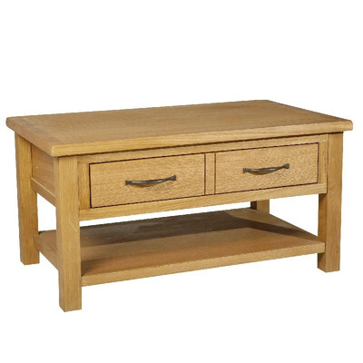 

Rectangle Coffee Table with Storage -Oak