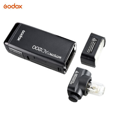 

Godox AD200 Pocket Flash Portable Mini TTL Speedlite with 2 Light Heads GN52 GN60 18000s HSS Built-in 24G Wireless X System 200W