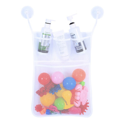 

Baby Bath Hanging Toy Storage Mesh Bag Bathroom Mesh Net Bathtub Bag Suction Cup Bath Basket Bathroom Organizer Holder