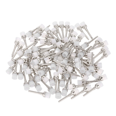 

100PcsLot Dental Polishing Prophy Brush Nylon Bowl Polishing Prophy Brushes Dental White Polisher Snap-On Flat Type Prophy Brushe