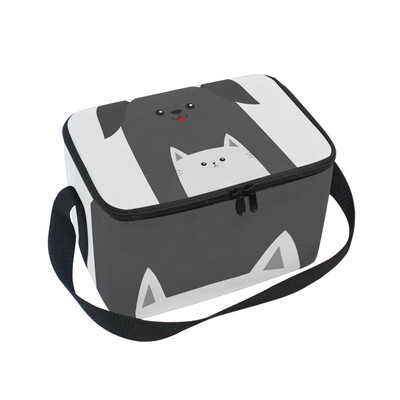 

ALAZA Lunch Box Insulated Lunch Bag Large Cooler Dog Cat Animals Tote Bag
