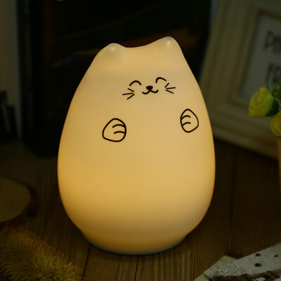 

Ziyouxing ZJC - 101 LED USB Rechargeable Cute Cat Night Light Bedroom Hit Beat Lamp