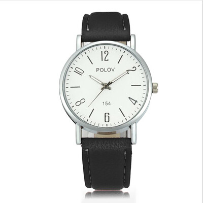 

Quartz Watch PU Leather Strap Wrist Watch Casual Clock for Women And Men