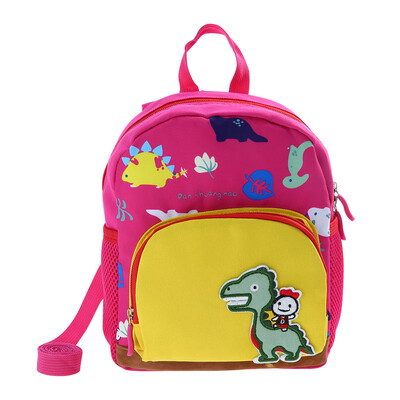 

Kids Backpack With safety Harness Canvas Cute Cartoon Dinosaur Travel Backpack Children Kindergarten Schoolbags Lunch Bag For 1-3