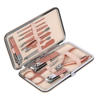 

Willstar 12 Pcs Rose Gold Nail Clipper Set Stainless Steel Nail Foot Hand Care Tools Set