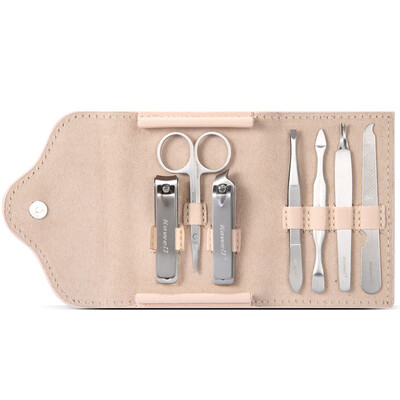 

Korea Kowell Han Kewei nail clipper import stainless steel nail clippers personal care repair capacity combination 7 piece set KB705 beige