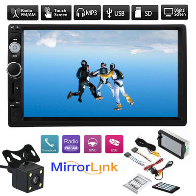 

Willstar 7" Car Stereo Radio MP5 Player Double DIN Touch Screen Aux USB FM Radio Reverse Camera