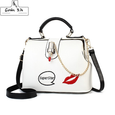 

The new springsummer 2019 women bag suture Boston bag PU Leather women handbag Fashion Messenger Bag Motorcycle Crossbody Bags