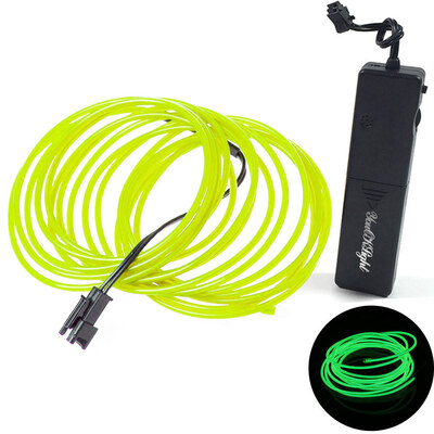 

YouOKLight 1Pcs 1W DC3V Green Red Blue 175M 3 Modes Sound Control Flash EL LED Wire