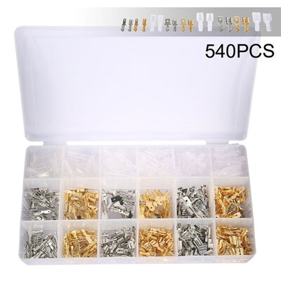 

2020 New Premium 540PCS Electrical Wire Crimp Terminal Connector Male Female Spade 28mm48mm63mm with Insulated Sleeves