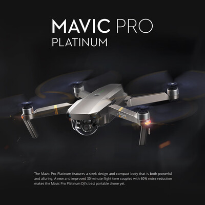 

Original DJI Mavic Pro Platinum Foldable Obstacle Avoidance Drone FPV RC Quadcopter with 4K Camera OcuSync Live View System