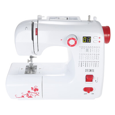 

Decdeal Multifunctional Electric Household Sewing Machine with 30 Stitch Patterns Double Thread Adjustable Speed LED Display Butto