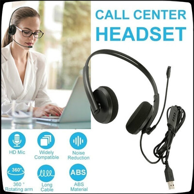 

Willstar New USB Noise Cancelling Microphone Headset Call Centre Office Telephone Corded 1pc