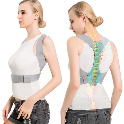 

Fashion Men Women Invisible Back Posture Corrector Adjustable Upper Back Shoulder Pain Relief Belt Shaperwear SML