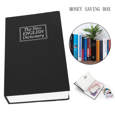 

Creative Simulation English Dictionary Book Strongbox with Lock Living Room Decor Safe