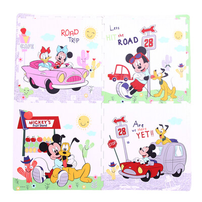 

Disney Disney Genuine Mickey Park PE Safety&Environmental Protection Baby Crawling Mat Climbing Mat Cartoon Moisture Child Stitching Mat Mat 585809 four pieces
