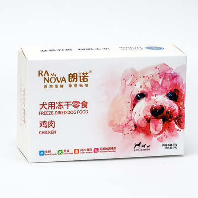 

RanoVA freeze-dried chicken dog snacks fresh meat no grain dog food partner full dog breed 6 bags box 30g