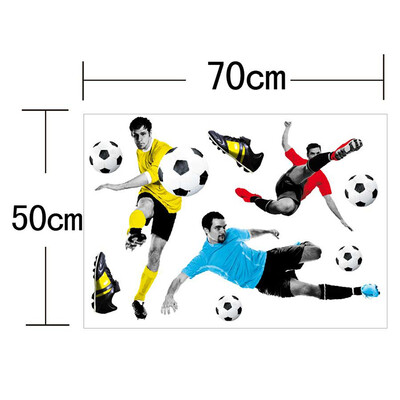 

1pc Creative Football 3D Wall Stickers Basketball Broken Wall Art Decal Car Wall Poster Kids Room Decoration Boys Favors