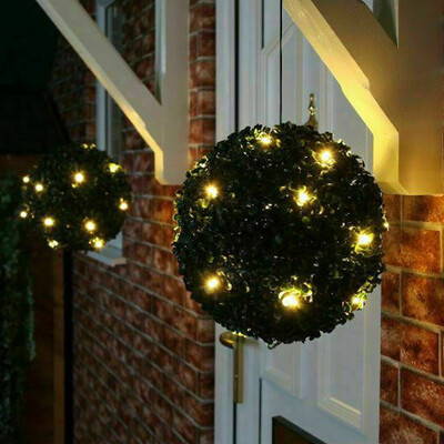 

Willstar Artificial Green Boxwood Buxus Topiary Ball grass hanging garden Best Solarlight