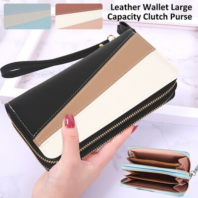 

Fashion Women Leather Wallet Large Capacity Clutch Purse Phone Pocket Coin Purse