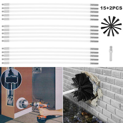 

Willstar 16PCSSet Nylon Chimney Cleaning Tool Sweep Brush Drain Rods Flue Cleaning