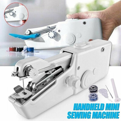 

Premium Portable Home Mini Hand Sewing Machine Fast Sewing Thread Cordless Clothes Fabric Electronic Sewing Machine