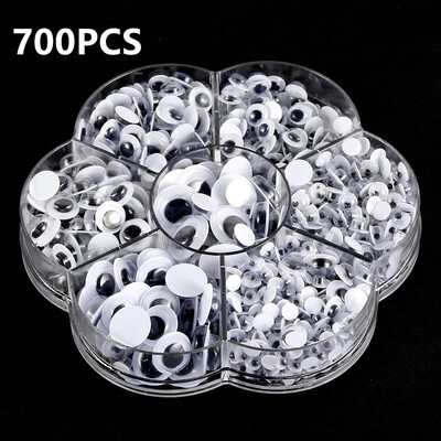 

700PCS Mixed Size Pack Googly Eyes Self Adhesive Peel & Stick Wiggly Wobbly Eyes