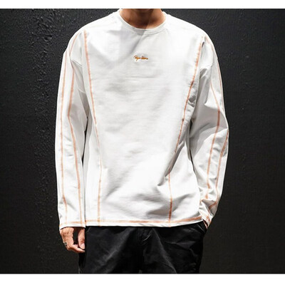 

Autumn sweater mens Japanese trend round neck students base long-sleeved T-shirt large size loose shirt