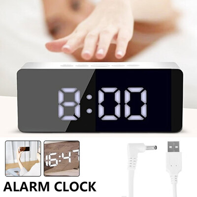 

Fashion Mirror LED Alarm Clock Night Lights Digital Wall Clock LED Lamp