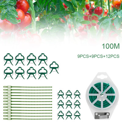 

Willstar 31 Pcs Plant Supports Set-18 Plant Clips2 Size 12 Adjustable Plant Cable Ties&Garden Soft Twist Tie with Cutter