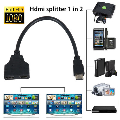 

Willstar 1 Input 2 Output 1080P HDMI HDTV Splitter Male To Female Cable Adapter Converter