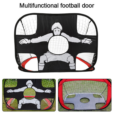 

Pop Up Kids Football Goal Target Net Frame Corner Shot Practice Garden