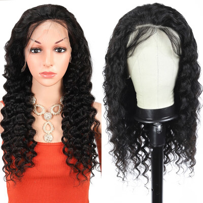 

Amazing Star Curly Wave Lace Wigs Virgin Human Hair Lace Front Wigs Brazilian Hair Deep Wave Lace Front Wigs Natural Color