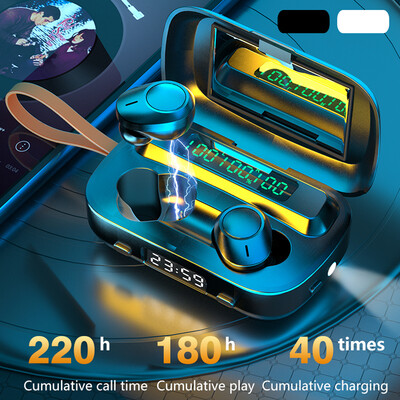 

Willstar M13 TWS Wireless Headphones Bluetooth 51 HiFi Sport Waterproof Wireless Earphones Touch Earbuds With Flashlight Clock