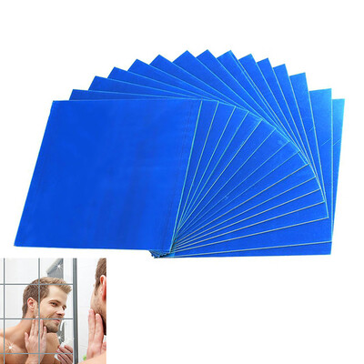 

32X Mirror Tile Wall Sticker Square Self Adhesive Room Bathroom Decor Stick Art