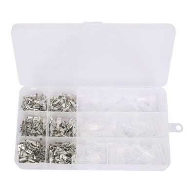 

270pcs Cable Lugs Assortment Connectors Flat Plugs Cable Car Auto Accessories