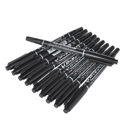 

10Pcs Double-headed Tattoo Skin Marker Pen Tattooing Piercing Marking Pen for Permanent Tattoo Tool