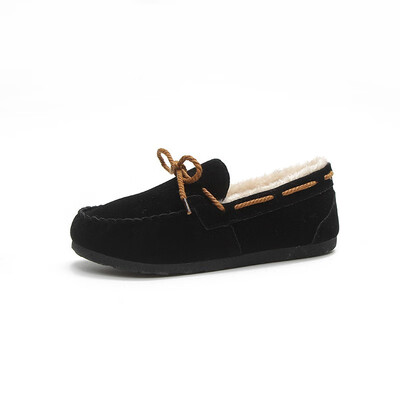 

2018 winter women flats warm fur winter boots slip on loafers flat comfortable winter women casual shoes plus size