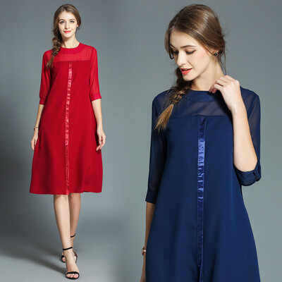 

DFYOP New Style Womens Thin And Medium Long Chiffon Dress