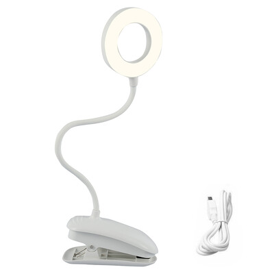 

Flexible USB Dimmable LED Reading Light Clamp Clip on Bed Table Desk Lamp 3 Styles