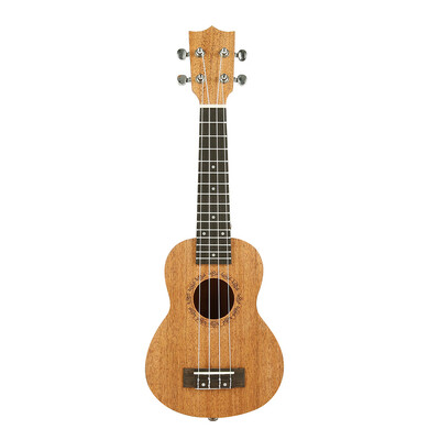 

21 Inch Ukelele Mahogany Wood with Carry Bag Uke Strap Strings Clip-on Tuner Finger PickS & Holder