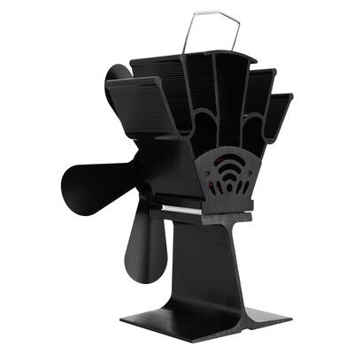 

5 Blades Wood Burning Stove Fireplace Fan Silent Motors Heat Powered Eco