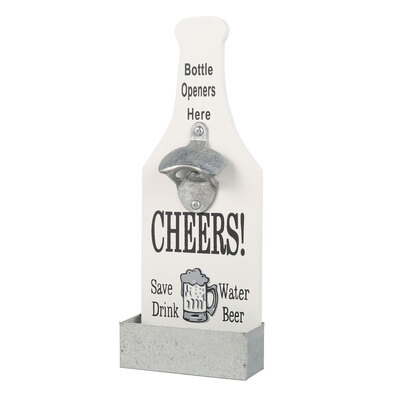 

Willstar 1Set Vintage Wall Mounted Beer Style Decorative Hanger Bottle Opener White