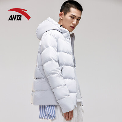 

Anta ANTA 95847940 mens down jacket winter new fashion simple comprehensive training jacket coat warm down jacket A824 warehouse gray S male 165