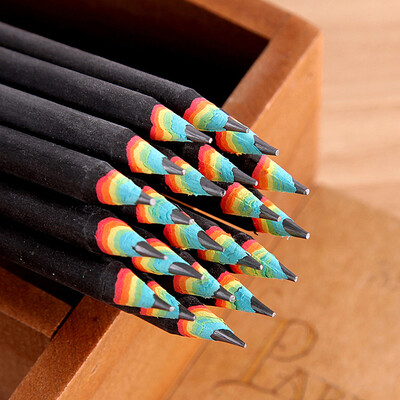 

174074074cm 1Pcs Pencil 2B Rainbow Pencils Stationery Items Drawing Supplies Cute Pencils Wood Office School Supplies S01